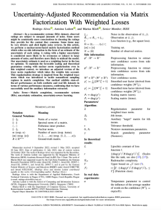 Cover - Improving matrix factorization for recommendation