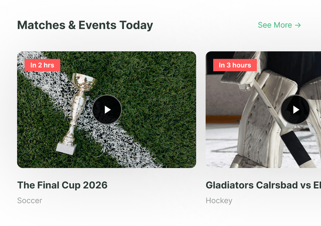 Upcoming Matches & Events