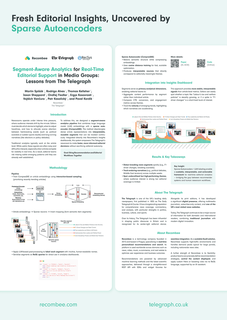 Poster - Segment-Aware Analytics for Real-Time Editorial Support in Media Groups: Lessons from The Telegraph